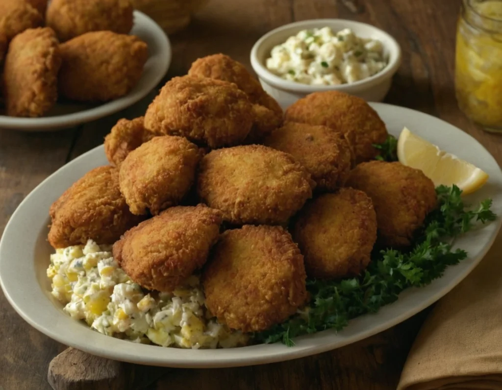 Crispy Hillbilly Fish Fry seasoned with Southern spices.